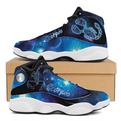 China Fashion Trend Scorpio 12 Sneakers Cutomized Factory Direct Sales Light Weight Breathable Best Of Zodiac Signs Blue Zodiac Signs Basketball for sale