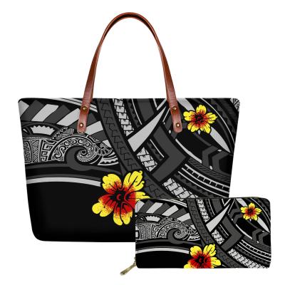 China Fashion Women's Polynesian Traditional Tribal Style Waterproof Tote Bag Casual Handbag Tote Printing Trendy Purses and Handbags Dropship for sale