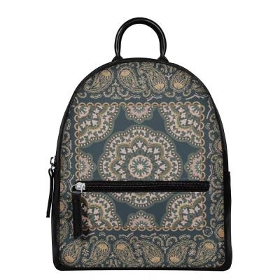 China Waterproof Hot Classic Women Small Bandana Sale Leather Backpack Design Logo Printing On Demand Bags Custom Made For Women for sale