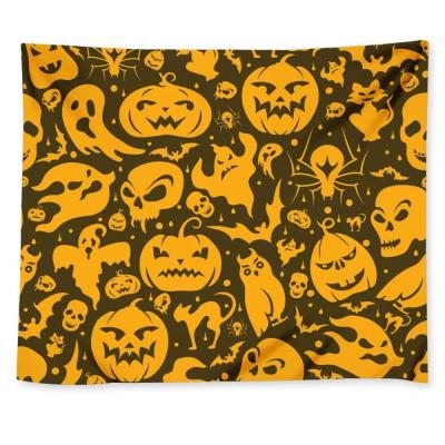 China Custom Design Trick Or Treat Halloween Dropshipping Horror Halloween Printing Wall Tapestry For Picnic Blankets Tapestry 1 MOQ for sale