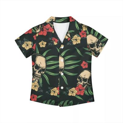 China Anti-Shrink Pattern Premium Dinosaur Tops Halloween 2021 Hot Sale Kids T-shirt Different Polyester Simple Shirt for sale