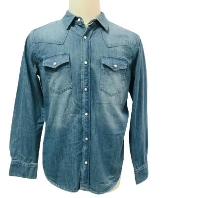 China QUICK DRY Custom Men's Blue Shirt Jacket Spring Shirt Men And Autumn Men's Denim for sale