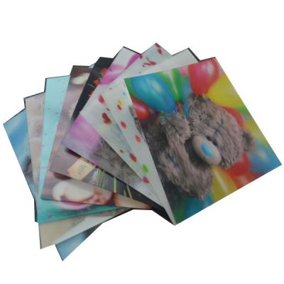 China Europe Custom Lenticular 3D Lens Covers Greeting Card Cheap Price for sale