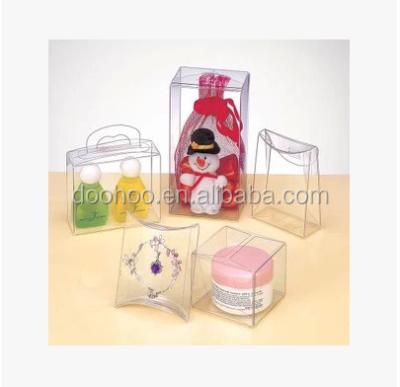 China Transparent Materials Custom Pvc Hard Folding Small Recycled Clear Plastic Box for sale