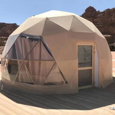 China Luxury Modern Quick Camp Tent 6m Diameter Outdoor Dome Room Glamping Geodesic Dome Tent With PVC Roof Cover For Hotel for sale