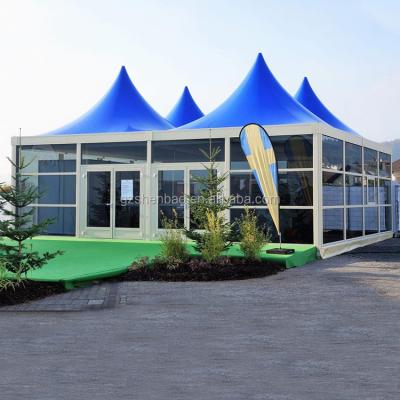 China Shenbao 5x5m/6x6m modern pagoda tent with luxury garden tent pagoda canopy high quality/portable/foldable for sale for sale