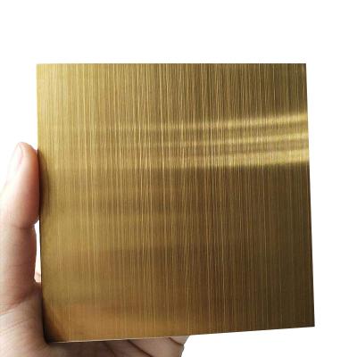 China Decorative Stainless Steel Titanium Sheet PVD Coating Black Gold Titanium Stainless Steel Sheet 201 304 for sale