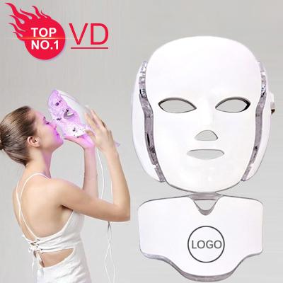 China Acne Treatment LED Facial Masks OEM PDT Photon Skin Beauty Therapy 7 Colors Light Facial Led Mask For Skin Care for sale