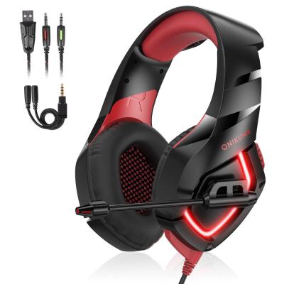 China High Quality PS4 Stereo Speaker Game Earphones Gaming Headset Laptop LED Stereo Gaming Headset for sale