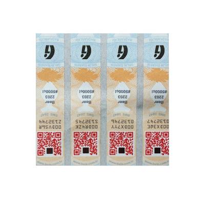 China QR Code Wine Label Anti-Counterfeit Fluorescent Anti-Counterfeiting African Polarized Label Customized Tobacco and Alcohol Sealing Sticker for sale