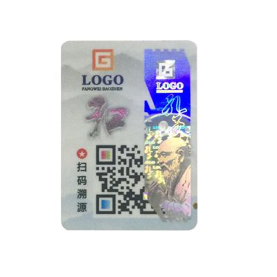 China Customized Anti-Counterfeiting Anti-counterfeiting Sealing Label Laser Label Warranty Protection Security QR Code for sale