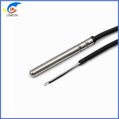 China Rollgroove Injektionsgeformter NTC-Temperatursensor IP68 wasserdichte thermische Temperaturprobe 50K3950 Genauigkeit 1% zu verkaufen