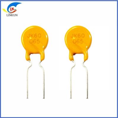 China JK60-065 Self-Recovery Fuse 60V 0.65A 650ma Straight Pin PPTC Can Be Inserted for sale