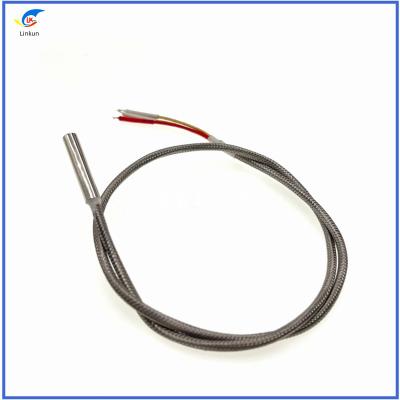 China Customized automotive grade PT100 temperature sensor 500C three-wire thermocouple with lead wire waterproof and oil-proo for sale