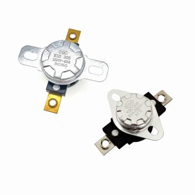 China KSD305 Bimetallischer Thermostat-Temperaturregler Schalter 40A Manueller Rücksetzungs-Überhitzungsschutz zu verkaufen