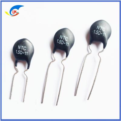 China 11mm Series MF72 NTC Power Thermistor 1.5D-11 2.5D-11 3D-11 5D-11 8D-11 10D-11 22D-11 33D-11 For Adapter Power Supply for sale