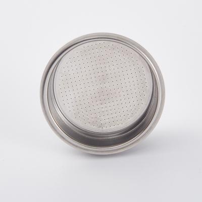 China Coffee Machine Accessories 51mm Double Layer Powder Bowl Coffee Metal Filter Sustainable Home Unpressurized Basket for sale