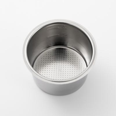 China Sustainable 51mm Coffee Powder Bowl Stainless Steel Filter Basket For Four for sale