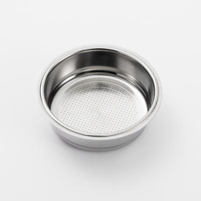 China Sustainable Single Layer Coffee Powder Bowl Stainless Steel Coffee Filter Basket 51mm for sale