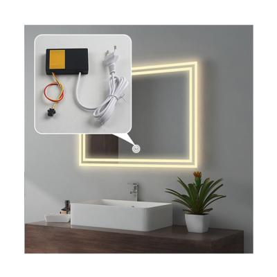 China Touch Sensor Light Mirror Touch Switch For Bathroom 1-5Mm Glass Acrylic Led Mirror TSP-001 for sale