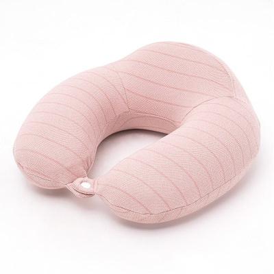 China PORTABLE U Shaped Neck Pillow Cotton Memory Pillow Customizable Travel Stripe Pillow for sale