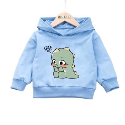 China 2021 Anti-Shrink New Spring Hooded Western Style Cartoon Shirt Baby Autumn Boys and Girls Sweater Basing Children's Clothing for sale