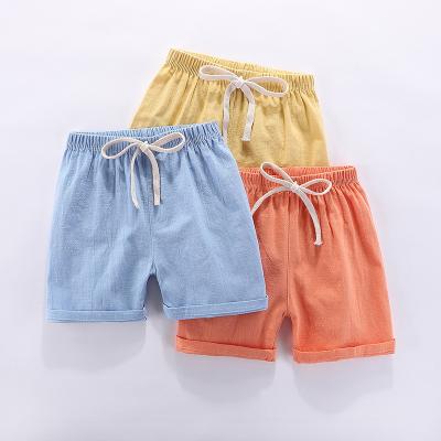 China QUICK DRY Shorts Boys Kids Shorts Candy Color Girls Kids Summer Beach Loose Shorts Casual Cotton And Canvas Warm Pants Comfortable 2-10Yrs for sale