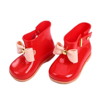 China Recyclable Children Raining Shoes Bowtie Baby Shoes Rain Boots Jelly Shoes Manufacturers for sale