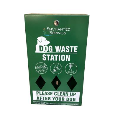 China China Factory Sustainable OEM Aluminum Dish Dog Pet Waste Station Bins Dispenser for sale