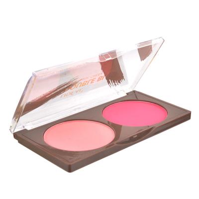 China Long Lasting Waterproof Soft Smooth Long Lasting Sensitive Shiny Pink Makeup Blush Double Pressed Powder Pink Blush for sale