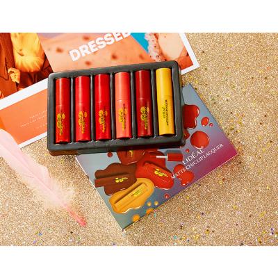 China OEM Waterproof Private Label Silky Smooth Long Lasting Moisturize Neon 6 Colors Matte Chic Lip Gloss Moist Set Vegan Liquid Lipstick for sale