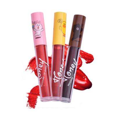 China Makeup Waterproof Honey Liquid Moisture 3 Colors 1 Set 18 Pieces Cosmetic Lip Gloss Set Boxes Soft Lip Gloss for sale