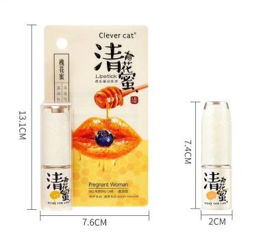 China 2019 Hot Selling Private Label Lipstick Moisturizing Natural Soft Nourishing and Full Ooze to Moisten Lips Honey Lip Balm for sale