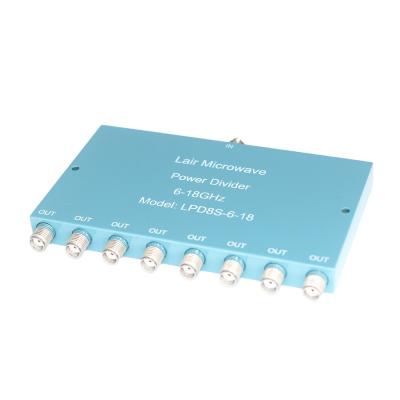 China LPD8S-6-18 Frequency Range Microstrip Power Splitter 8 Way Wide Power Splitter for sale