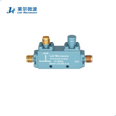 China 6-18GHz RF Coaxial Coupler Coaxial Directional Coupler With SMA-F Connector LDC30S-6-18 for sale