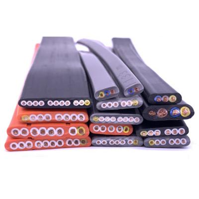 China Industrial Flat Rope Crane Cable 10*2.5 Elevator Motor Cable for sale