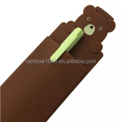 China Portable Student Pencil Case Silicone Pencil Markers for sale