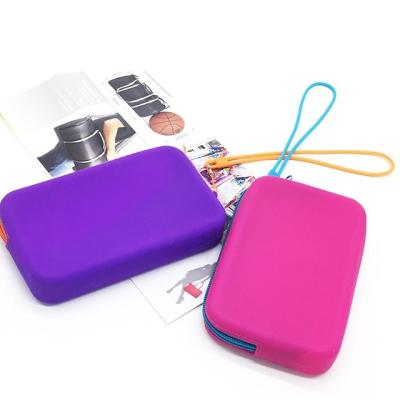 China Wholesale Durable Portable Waterproof Colorful Toiletry Bag Silicone Rubber Pencil Cases Silica Gel Storage Pouch Women Wallet Bag for sale