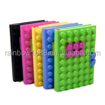 China Eco-Friendly: Washable DIY A6 Office Building Colorful Personalized Notebook Silicone Notebook Cover for sale