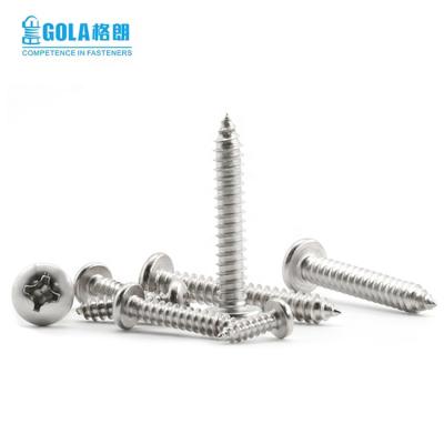 China Pan Stainless Steel Cross Recessed Pan Head Self Tapping Screw with DIN Standards for sale