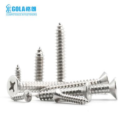 China A Class 304 Stainless Steel 316 Phillips Flat Head Self Tapping Flat Screw Manufacturer Customized Screws for sale