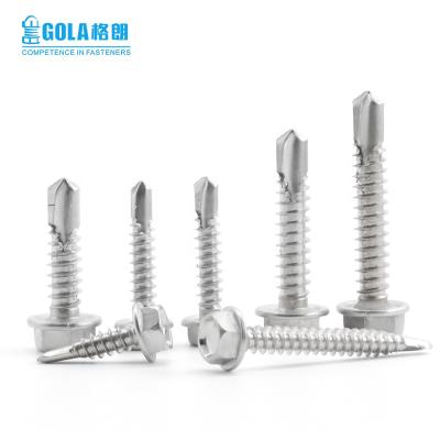 China Hexagon Flange Head DIN7504K Stainless Steel Hex Flange Head Self Drilling Screw for sale