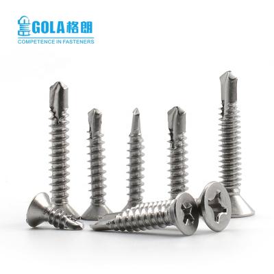 China High Quality Stainless Steel Flat Phillips Head Self Drilling Flat Screw for sale