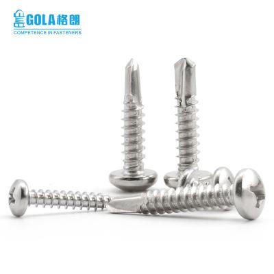 China Pan Stainless Steel Phillips Screw Cross Recessed Pan Round Head Self Drilling Screw for sale