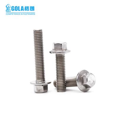 China 304/316 STAINLESS STEEL 304 316 Hexagon Flange Head Machine Bolt for sale