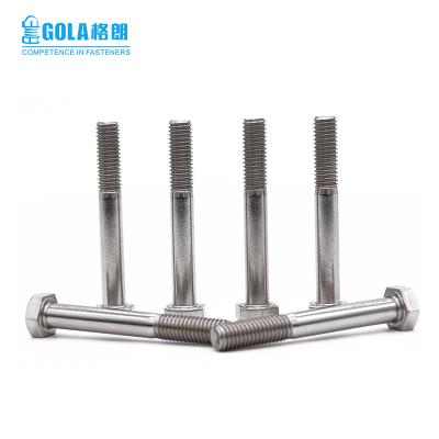 China 304/316 STAINLESS STEEL DIN931 Hexagon Head Bolts M6 M8 M10 M12 M20 Partial Threaded Hex Bolt for sale