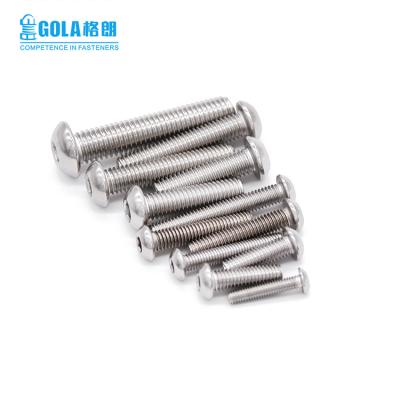 China M2-M12 Pan Head Knob Cap Screw Stainless Steel 304 316 Hex Socket Pan Head Screws for sale