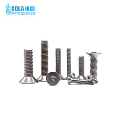 China 304/316 M5 M6 M8 M10 M12 304 STAINLESS STEEL 316 Flat Head Hex Socket Machine Bolt for sale