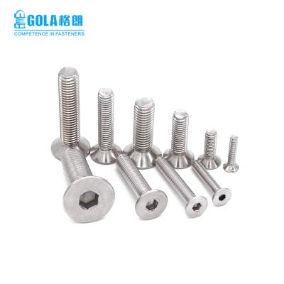 China 304 / 316 STAINLESS STEEL Flat Head Countersunk Hex A2 Stainless Steel Socket Bolt for sale