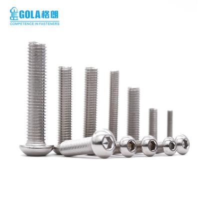 China Pan 304 Stainless Steel Hexagon Hex Socket Knob Head Screw Bolts Round Head Screw for sale